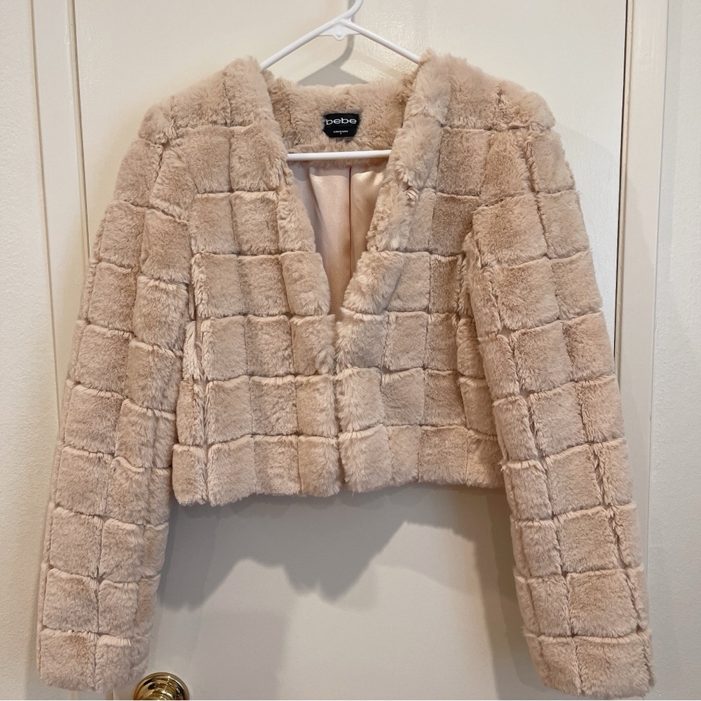 Bebe Women's Tan Teddy Jacket